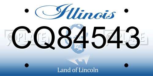 CQ84543 Illinois License Plate