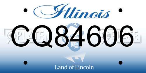 CQ84606 Illinois License Plate