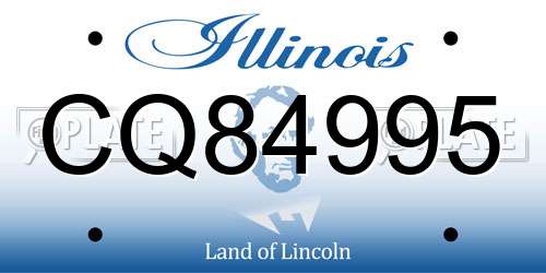 CQ84995 Illinois License Plate