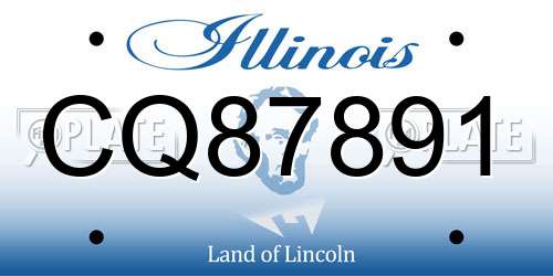 CQ87891 Illinois License Plate