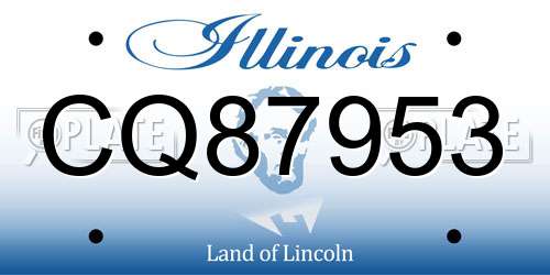 CQ87953 Illinois License Plate