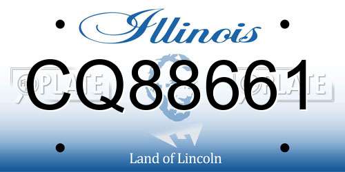 CQ88661 Illinois License Plate