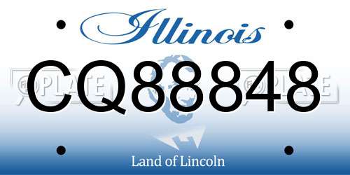 CQ88848 Illinois License Plate
