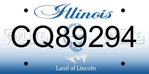 CQ89294 Illinois License Plate