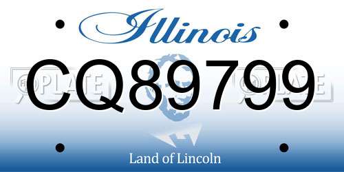 CQ89799 Illinois License Plate