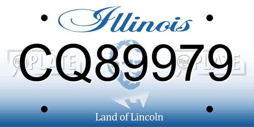 CQ89979 Illinois License Plate