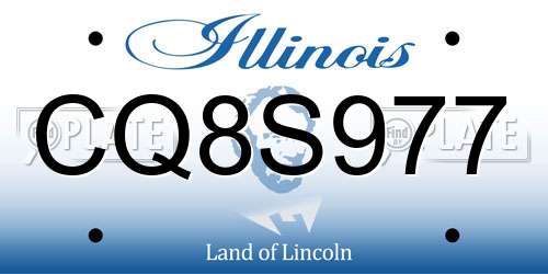 CQ8S977 Illinois License Plate