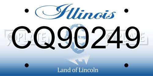 CQ90249 Illinois License Plate