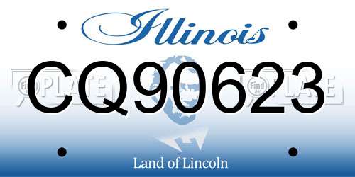 CQ90623 Illinois License Plate