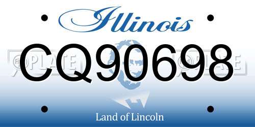 CQ90698 Illinois License Plate