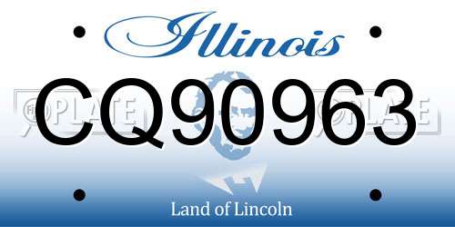 CQ90963 Illinois License Plate