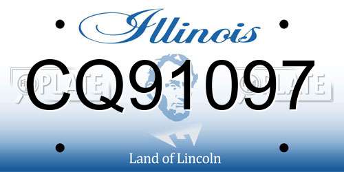 CQ91097 Illinois License Plate