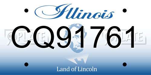 CQ91761 Illinois License Plate