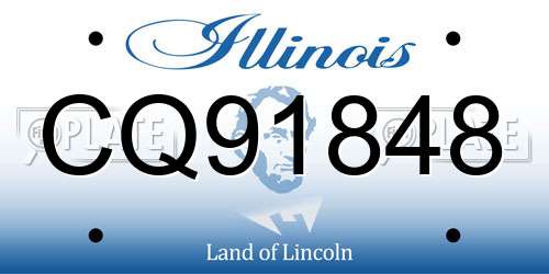 CQ91848 Illinois License Plate