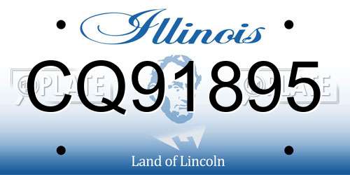 CQ91895 Illinois License Plate