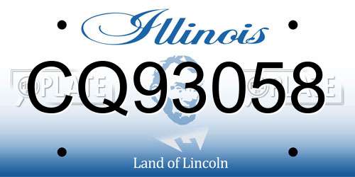 CQ93058 Illinois License Plate