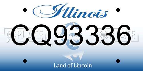 CQ93336 Illinois License Plate