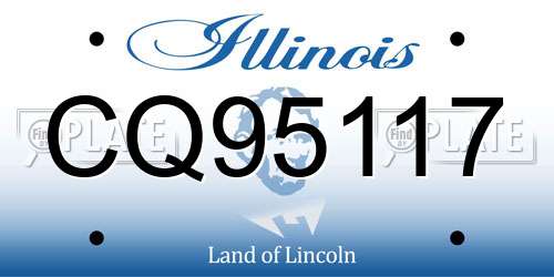 CQ95117 Illinois License Plate