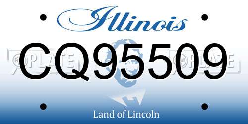 CQ95509 Illinois License Plate