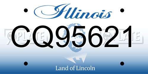 CQ95621 Illinois License Plate