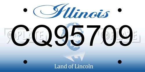 CQ95709 Illinois License Plate