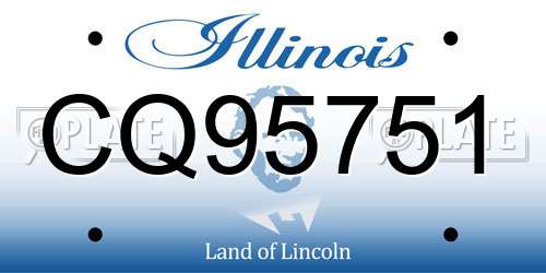 CQ95751 Illinois License Plate