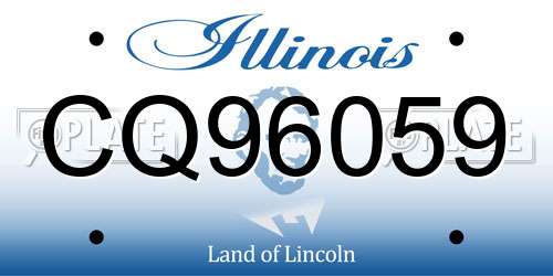 CQ96059 Illinois License Plate