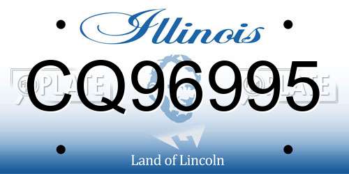 CQ96995 Illinois License Plate