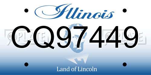 CQ97449 Illinois License Plate