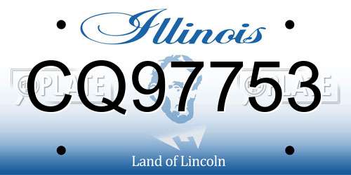 CQ97753 Illinois License Plate
