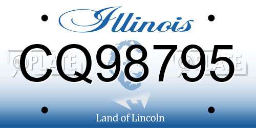 CQ98795 Illinois License Plate