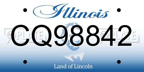 CQ98842 Illinois License Plate