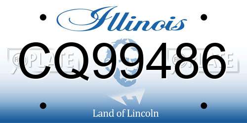 CQ99486 Illinois License Plate
