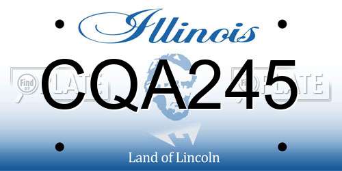CQA245 Illinois License Plate