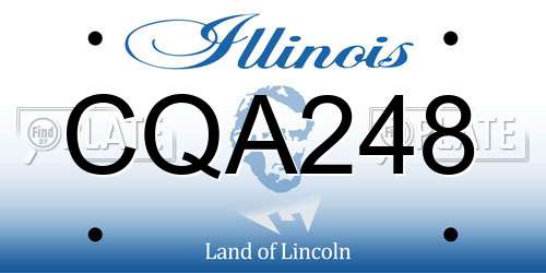 CQA248 Illinois License Plate