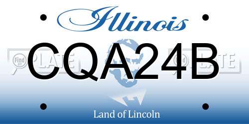 CQA24B Illinois License Plate