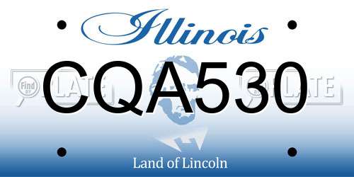 CQA530 Illinois License Plate