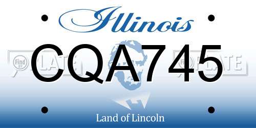 CQA745 Illinois License Plate