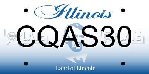 CQAS30 Illinois License Plate