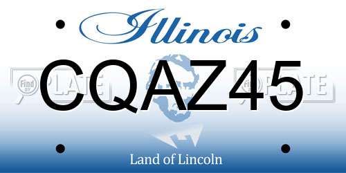 CQAZ45 Illinois License Plate