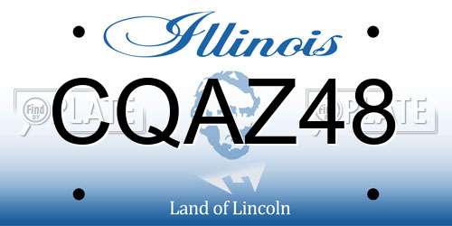 CQAZ48 Illinois License Plate