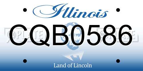 CQB0586 Illinois License Plate