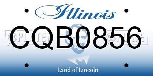 CQB0856 Illinois License Plate