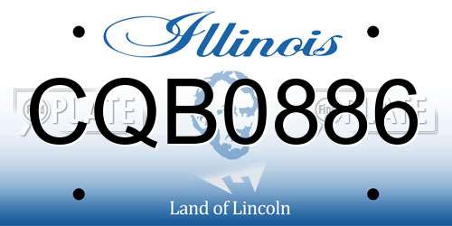 CQB0886 Illinois License Plate
