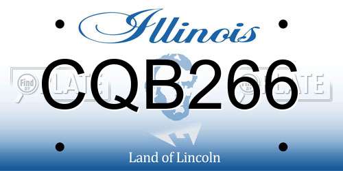CQB266 Illinois License Plate
