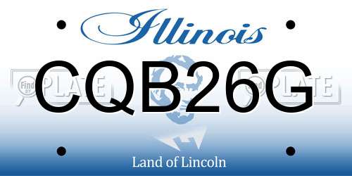 CQB26G Illinois License Plate
