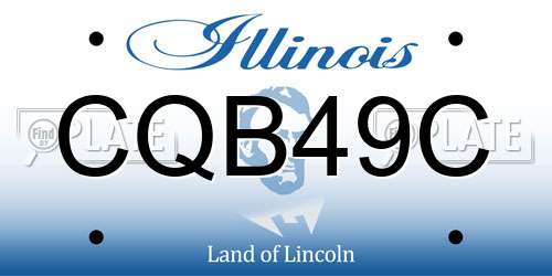 CQB49C Illinois License Plate