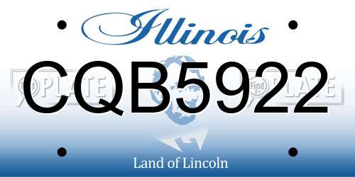 CQB5922 Illinois License Plate