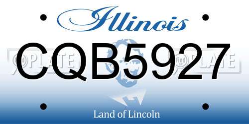 CQB5927 Illinois License Plate