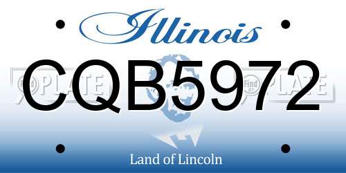 CQB5972 Illinois License Plate